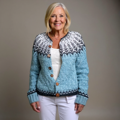 Nancy | Vintage Isländische Strickjacke