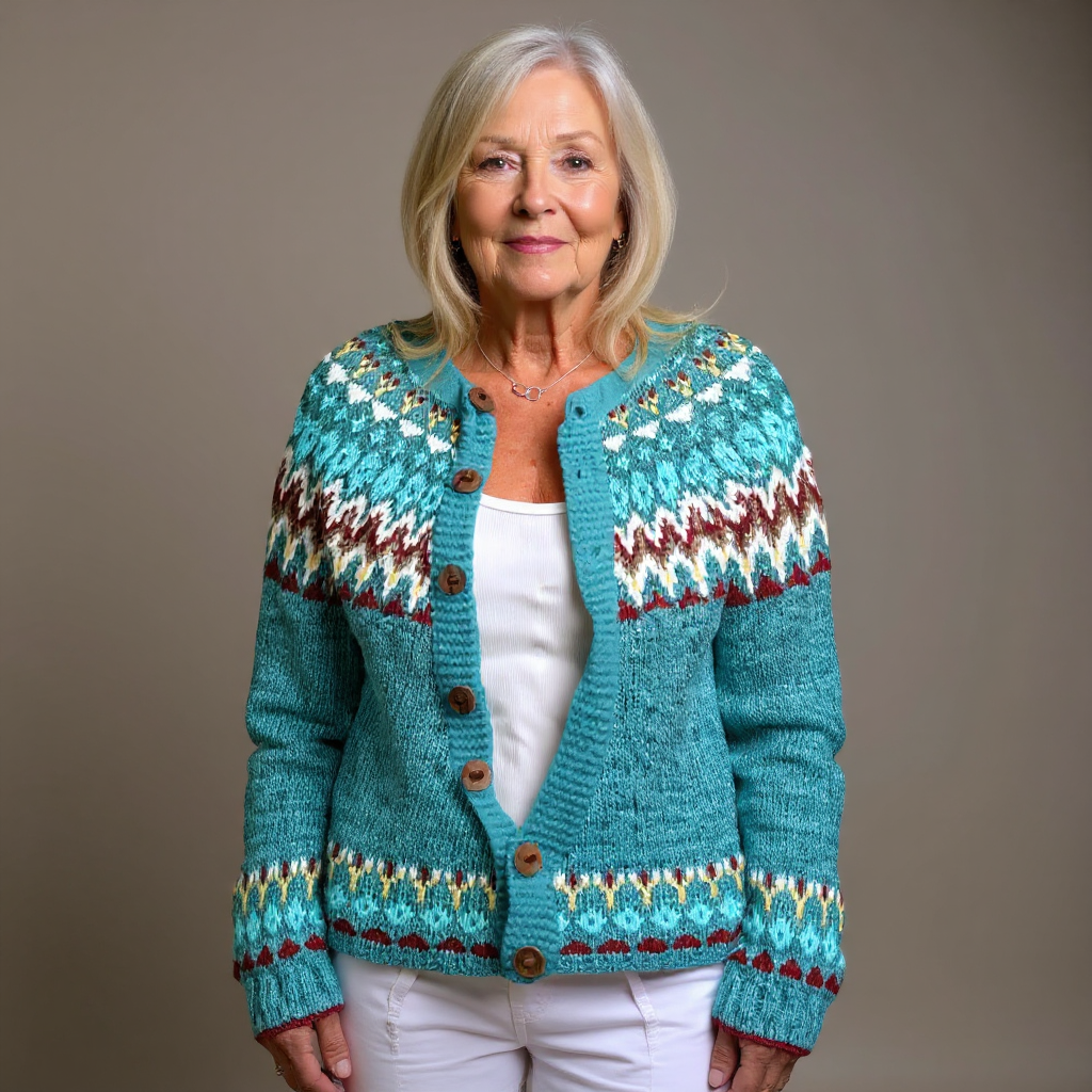 Kara | Vintage Isländische Strickjacke