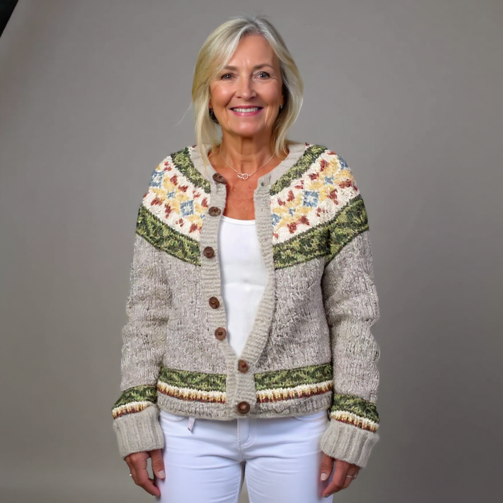 Melina | Vintage Isländische Strickjacke
