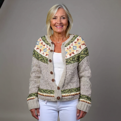 Melina | Vintage Isländische Strickjacke