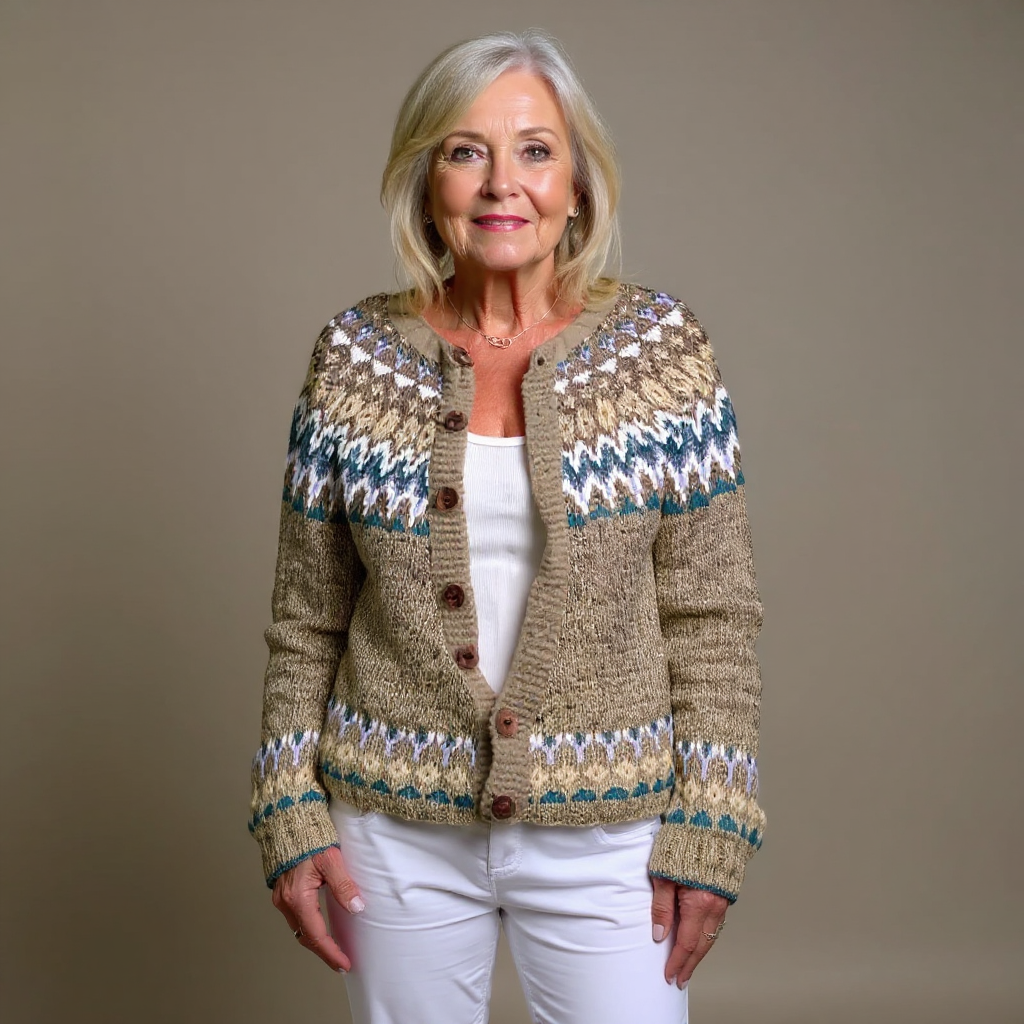 Bettina | Vintage Isländische Strickjacke