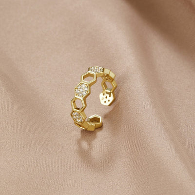 Biene - Gold- &amp; Kristallring