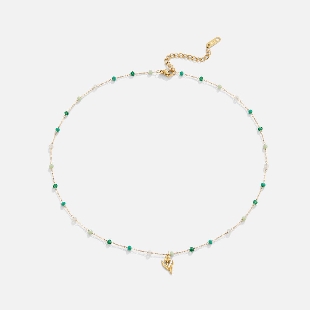 Goldene Tulpenperlenkette