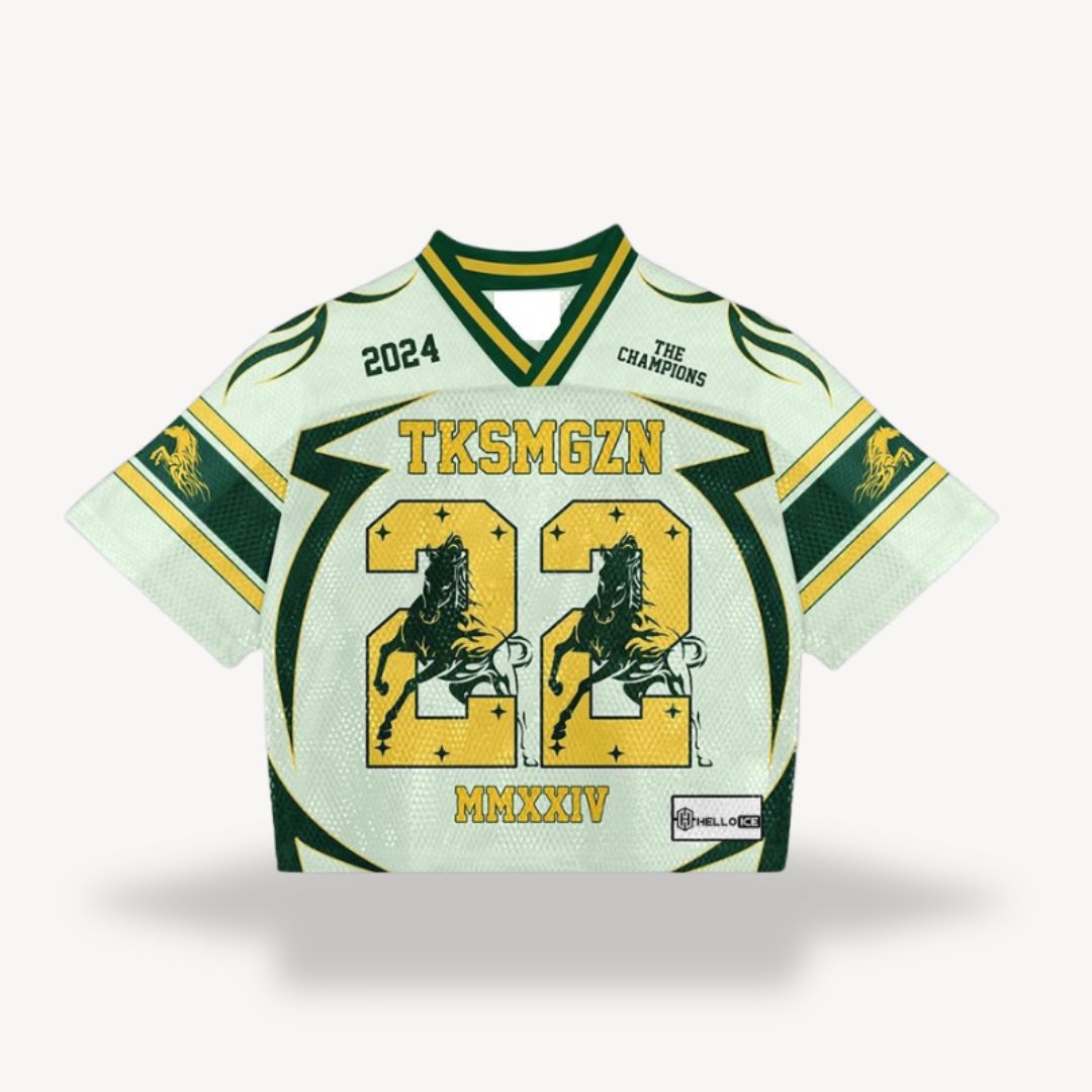 Sahari – Retro-Fußballshirt mit Vintage-Print