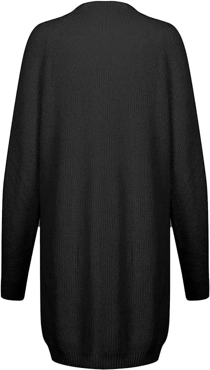 Damen Strickkleid mit Rollkragen und Oversize Passform