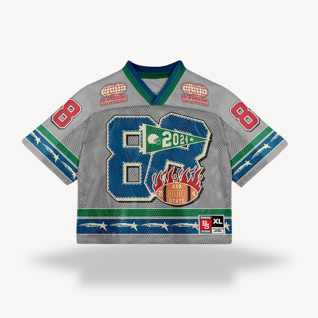 Sahari – Retro-Fußballshirt mit Vintage-Print