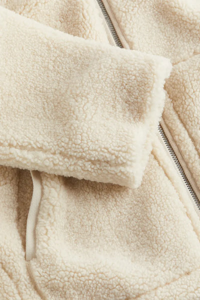 Luciana | Damen Oversized Fleecejacke mit Hohem Kragen und Reißverschluss