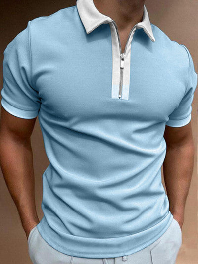 Herren Polo | Retro Reißverschluss Design | Einzigartiges Muster & Modern Casual | Sommerstil