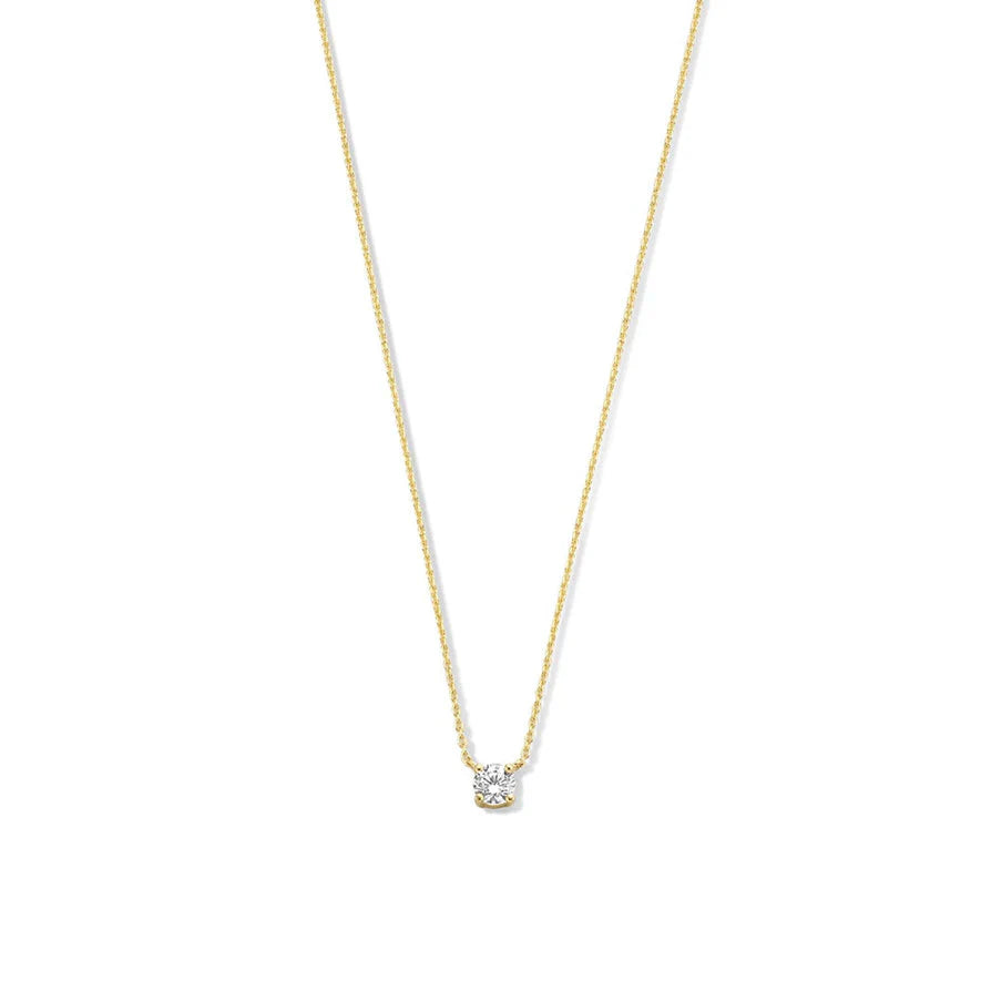 Lisandra® | Moissanit Stein Halskette | Gold