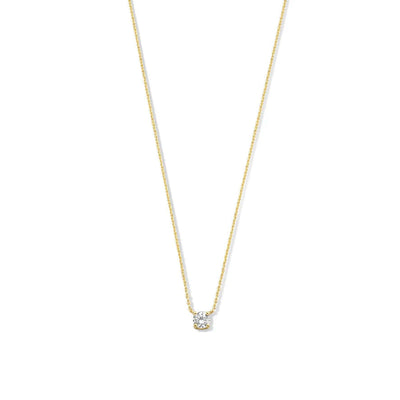 Lisandra® | Moissanit Stein Halskette | Gold