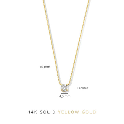 Clea™ | Gold Moissanit Stein Halskette