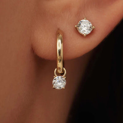 Ottilia® | de Lune Stein-Ohrringe Set Gold
