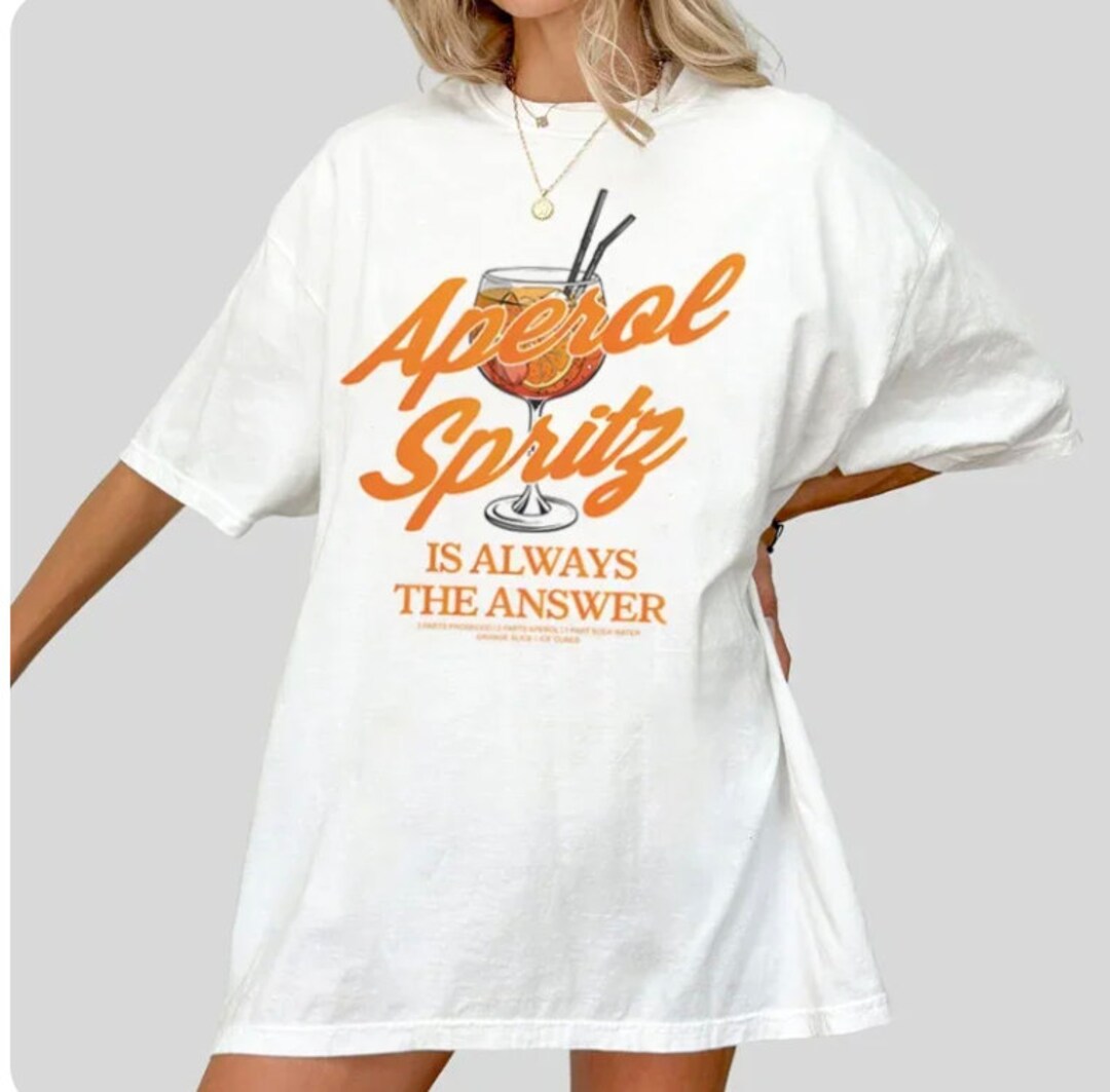 Sahari – Statement-T-Shirt „Aperol Spritz is always the answer“