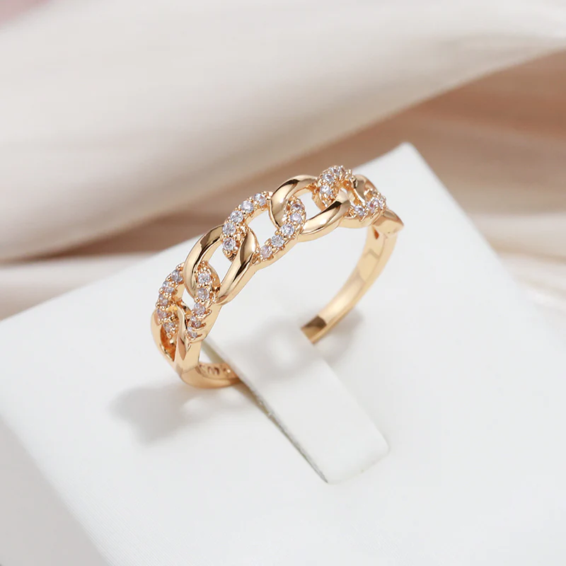 Eleganter Gold-Link-Ring