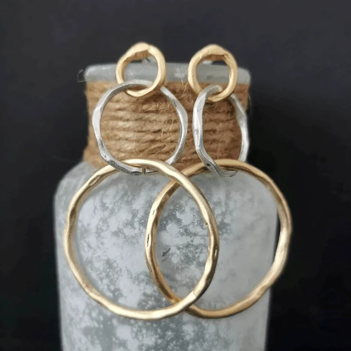 Vintage Gold- und Silber-Ohrhänger