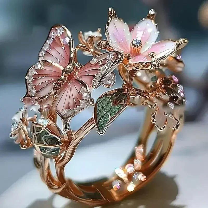 Radiant Butterfly Zirconia Ring