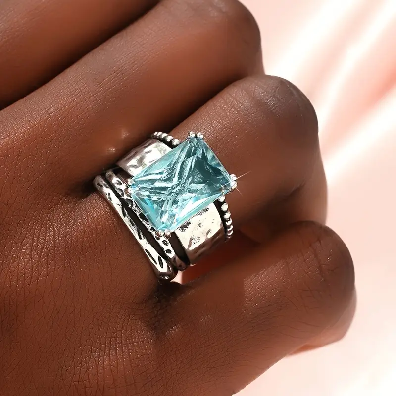 Maris™ | Ocean Glass Versilberter Ring