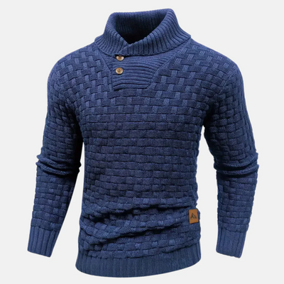Ingram | Herren Strickpullover, Regular Fit mit Schalkragen & Knopfverschluss