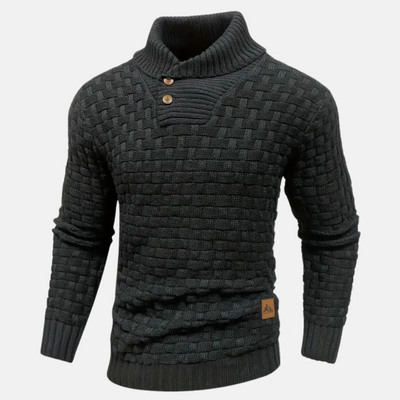 Ingram | Herren Strickpullover, Regular Fit mit Schalkragen & Knopfverschluss