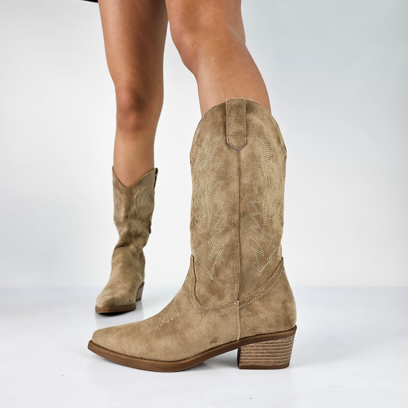 Cowboy Stiefeletten mit Blockabsatz