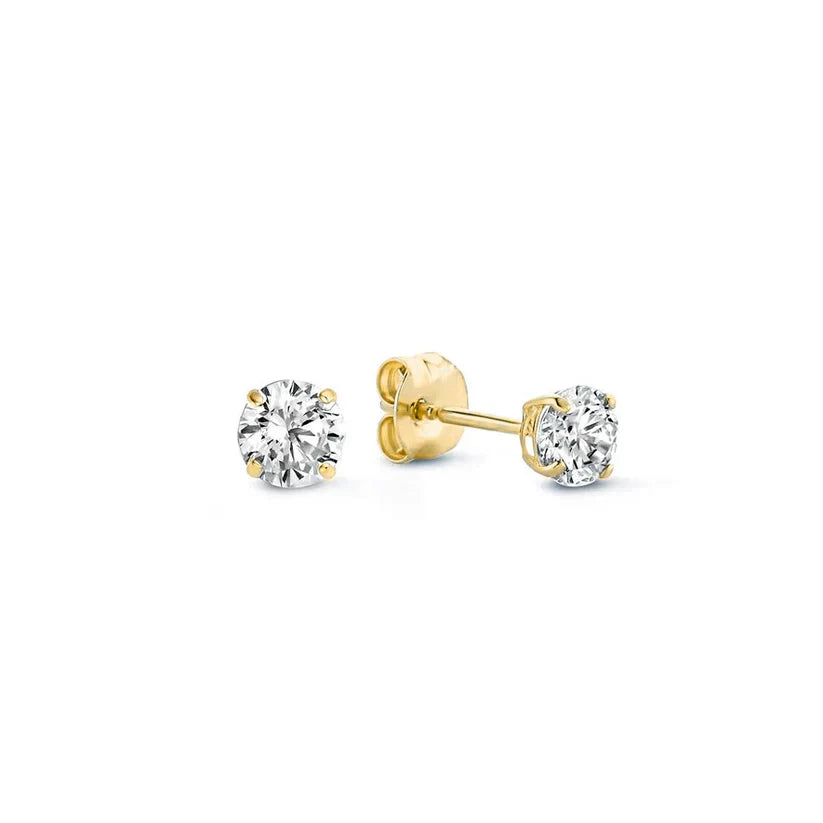 Ludovika® | Larmes de Lune Stein-Ohrstecker Gold