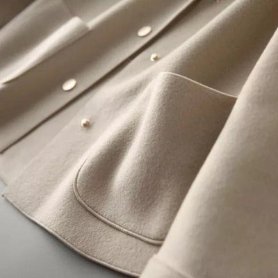 Michaela | Damen Baumwoll Jacke mit Reverskragen, Knöpfen & Zeitlosem Chic im Loose Fit