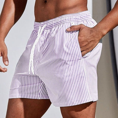 Sahari – Gestreifte Badeshorts im maritimen Stil für Herren