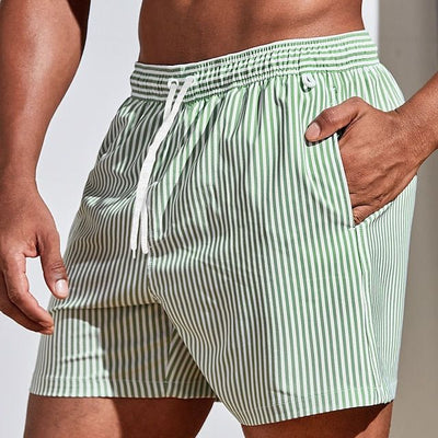 Sahari – Gestreifte Badeshorts im maritimen Stil für Herren