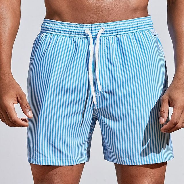 Sahari – Gestreifte Badeshorts im maritimen Stil für Herren