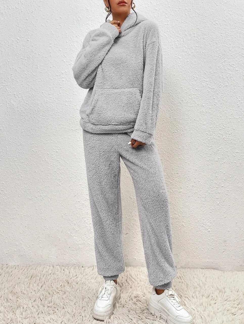 Wilfriede | Damen Teddy-Hausanzug Zweiteilig | Kuschelig & Warm
