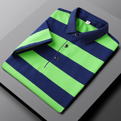 Legeres gestreiftes Poloshirt