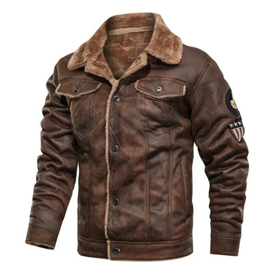 Valentin® | Elegante Lederjacke aus warmem Fleece
