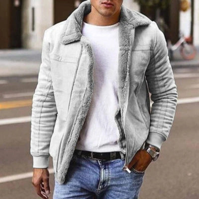 Herren Winterjacke Mit Kunstpelzfutter Und Modernem Schnitt