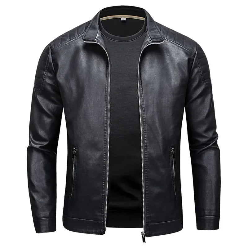 Armin® | Stehkragen Lederjacke