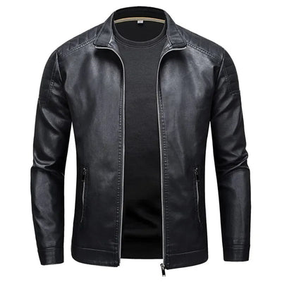 Armin® | Stehkragen Lederjacke