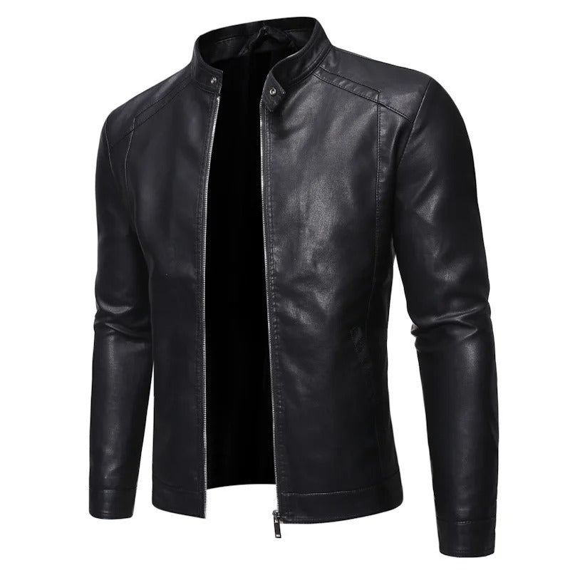 Matthias-Johann® | Lederjacke mit Stehkragen