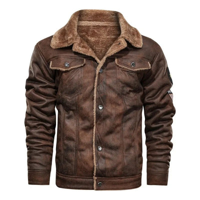 Valentin® | Elegante Lederjacke aus warmem Fleece