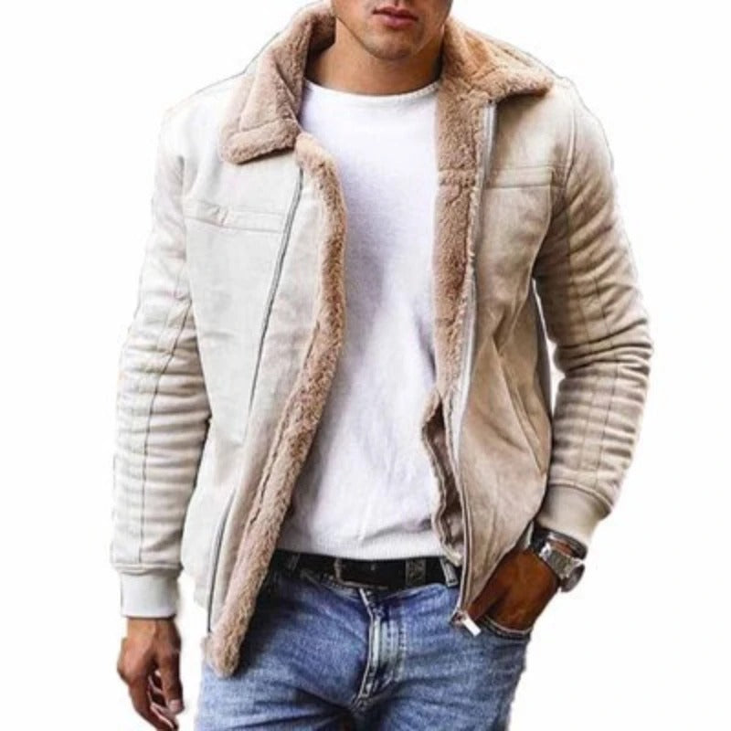 Herren Winterjacke Mit Kunstpelzfutter Und Modernem Schnitt