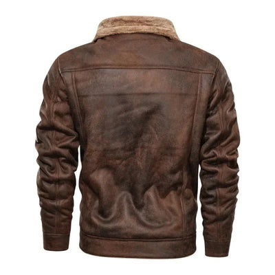 Valentin® | Elegante Lederjacke aus warmem Fleece