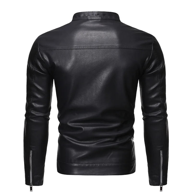 Matthias-Johann® | Lederjacke mit Stehkragen