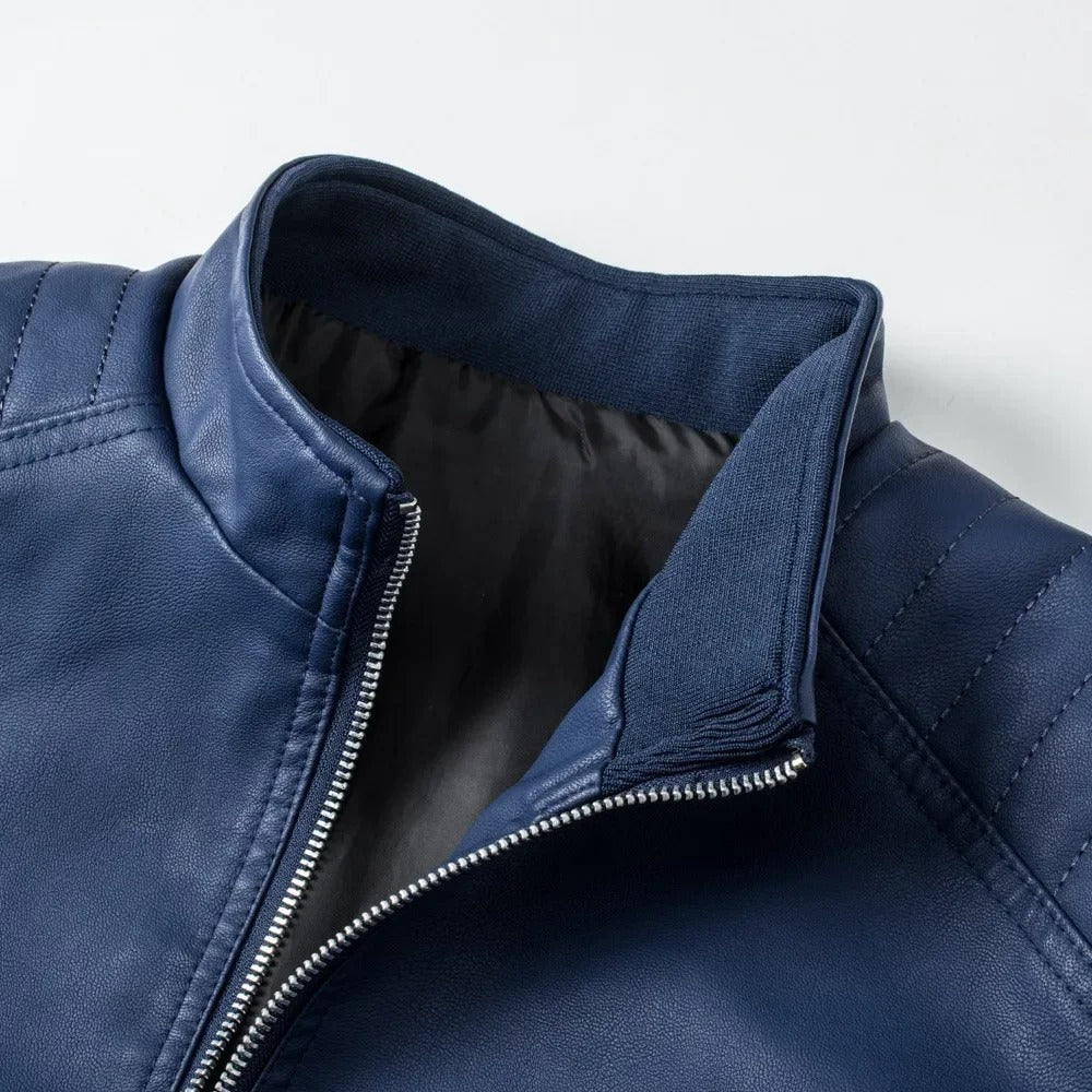 Armin® | Stehkragen Lederjacke