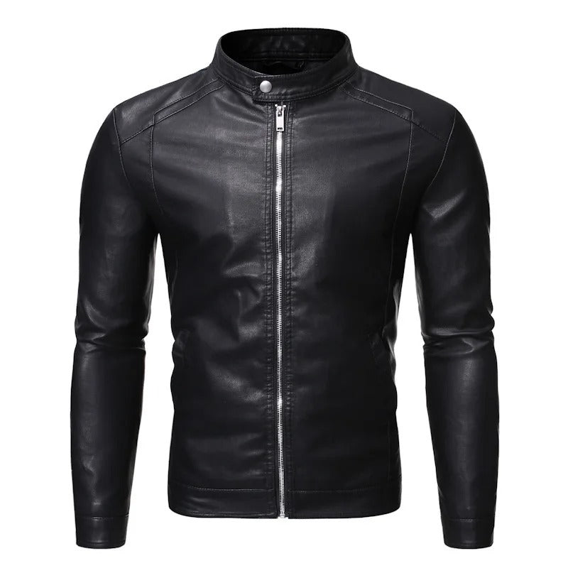 Matthias-Johann® | Lederjacke mit Stehkragen
