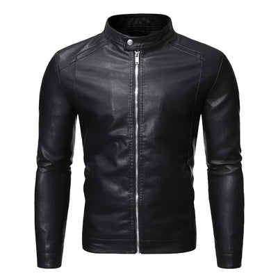 Matthias-Johann® | Lederjacke mit Stehkragen
