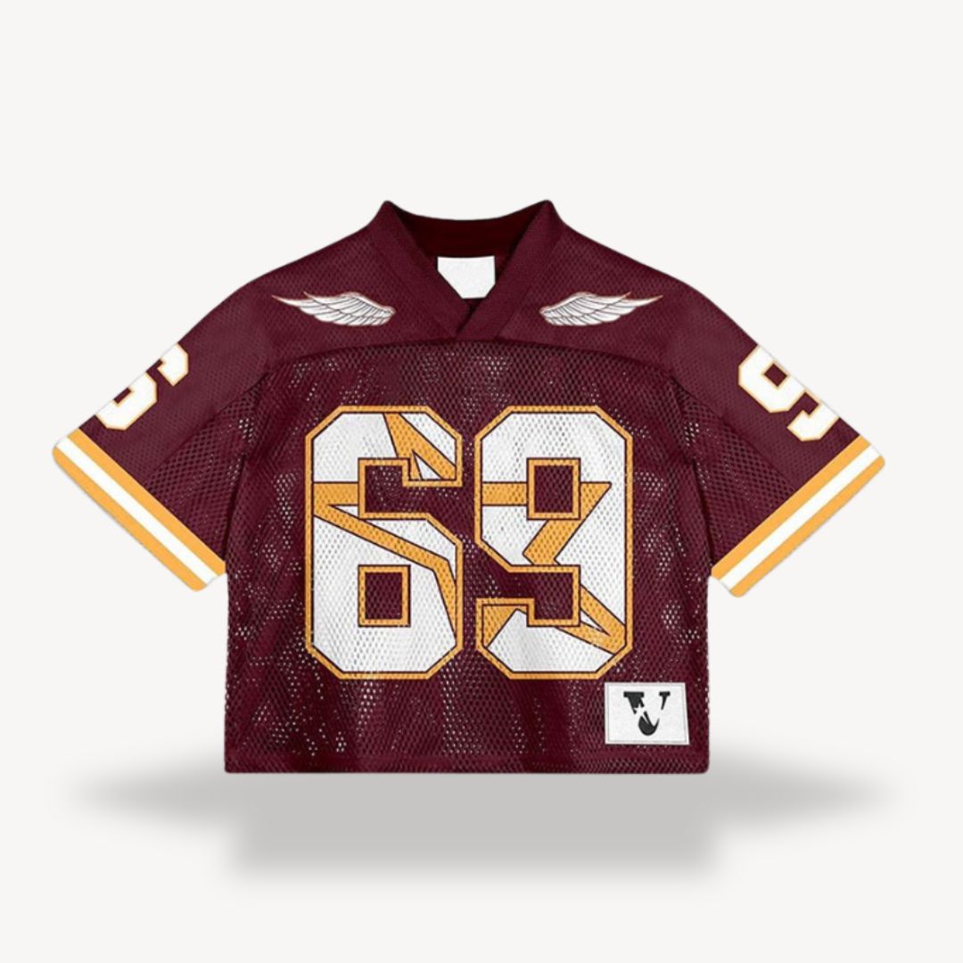 Sahari – Retro-Fußballshirt mit Vintage-Print