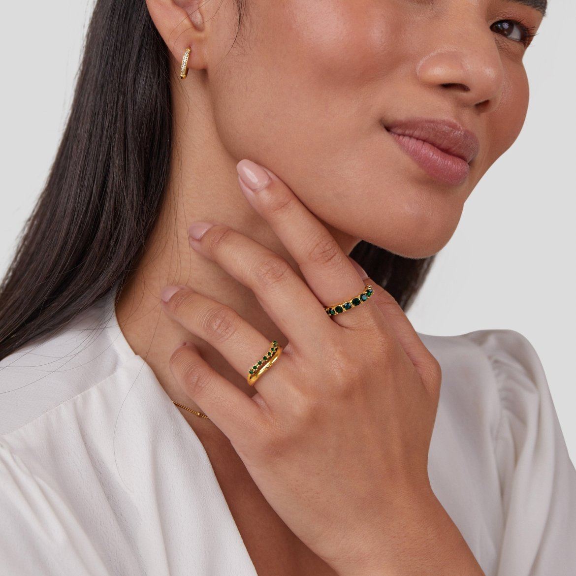 Mary - Smaragdgrüner, geschichtlicher Ring