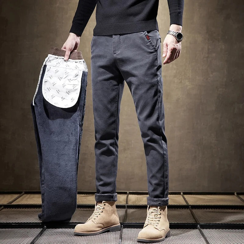 Wetherby | Herren Cord-Hose Slim Fit mit Fleece-Futter für warme Casual-Styles