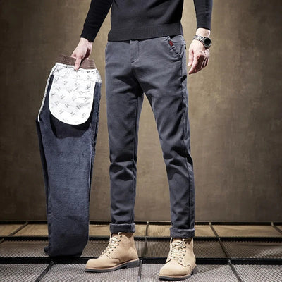 Wetherby | Herren Cord-Hose Slim Fit mit Fleece-Futter für warme Casual-Styles