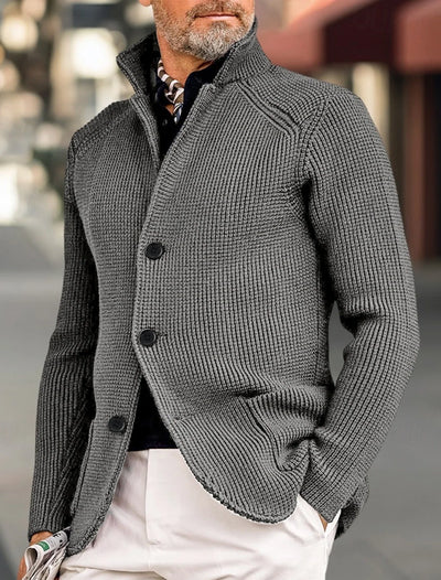 Kenneth | Herren Cardigan aus Weichem Strick mit Eleganter Knopfleiste