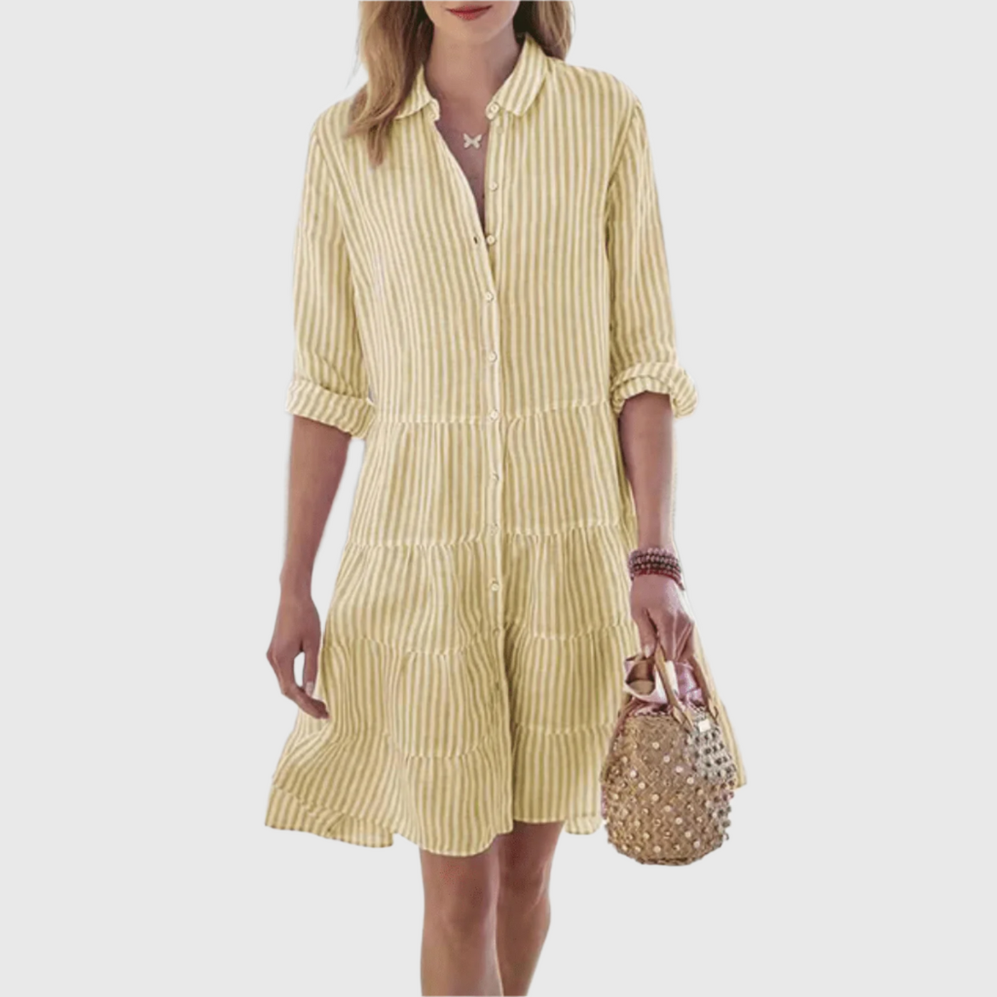 Capucine | Kleid mit Streifen-Look