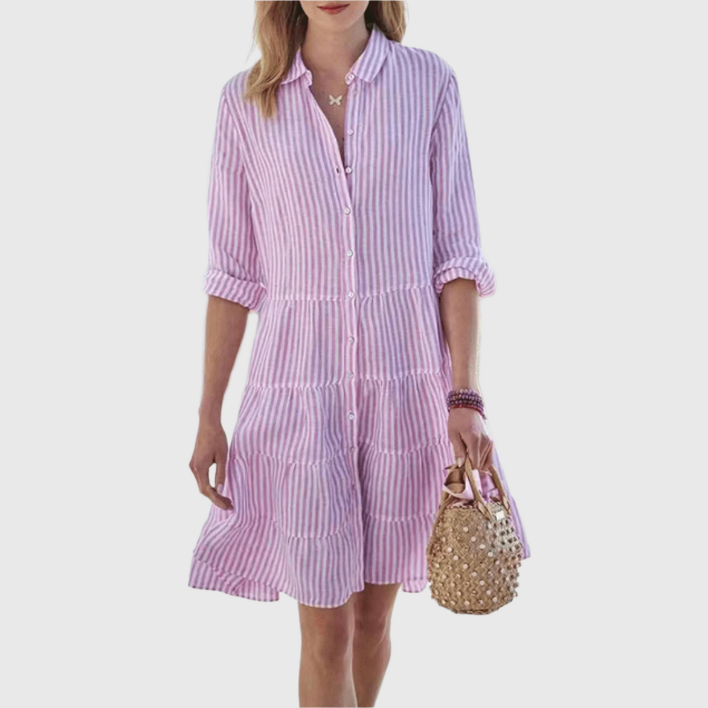 Capucine | Kleid mit Streifen-Look
